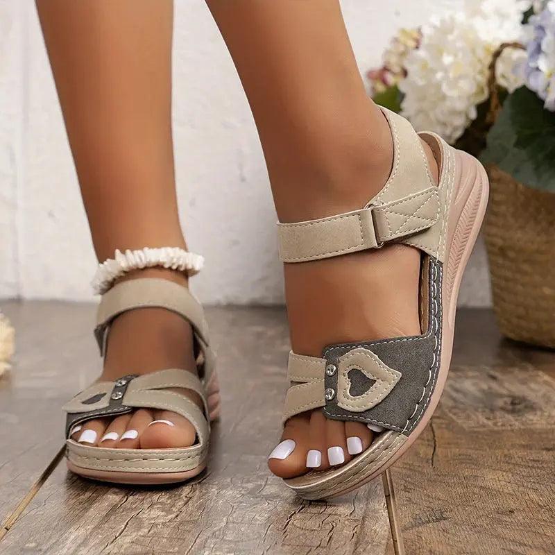 Women Comfort Med Heel Casual Sandals - Venus Trendy Fashion Online