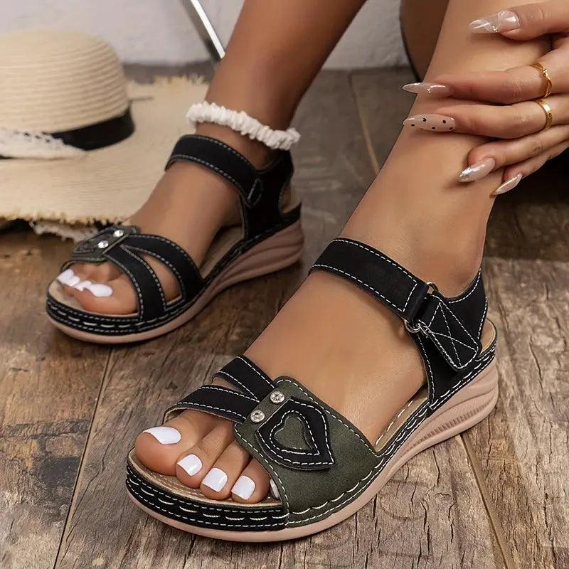 Women Comfort Med Heel Casual Sandals - Venus Trendy Fashion Online