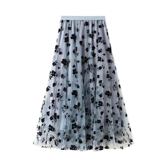 Women Elegant Floral Tulle Skirts - Venus Trendy Fashion Online