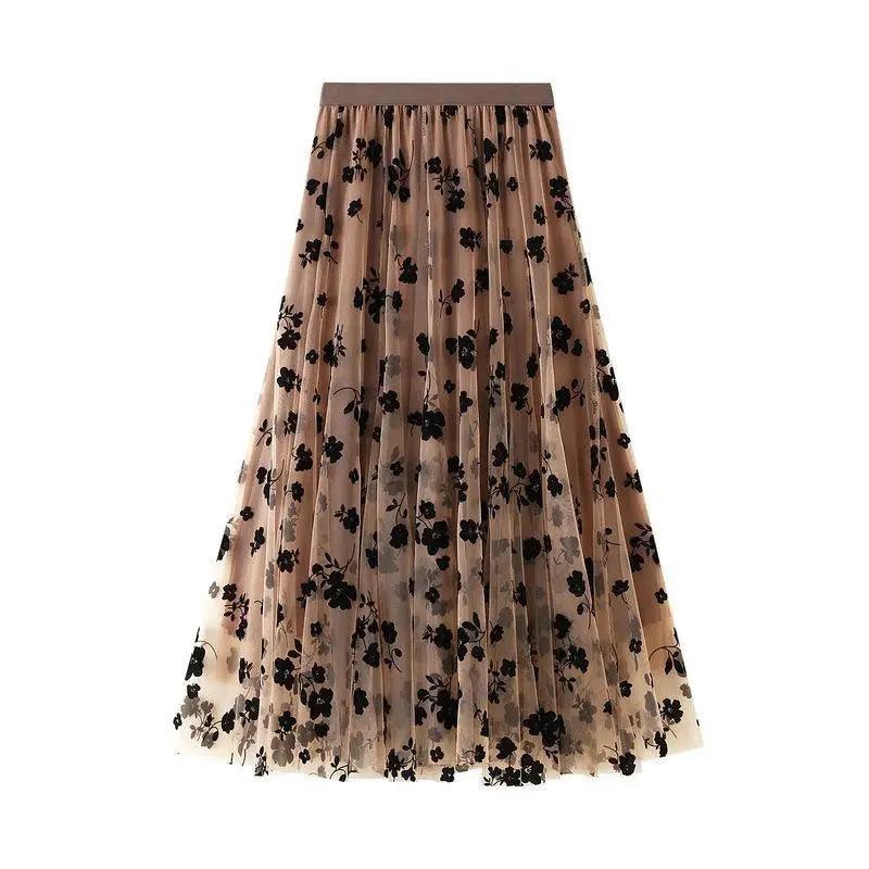 Women Elegant Floral Tulle Skirts - Venus Trendy Fashion Online