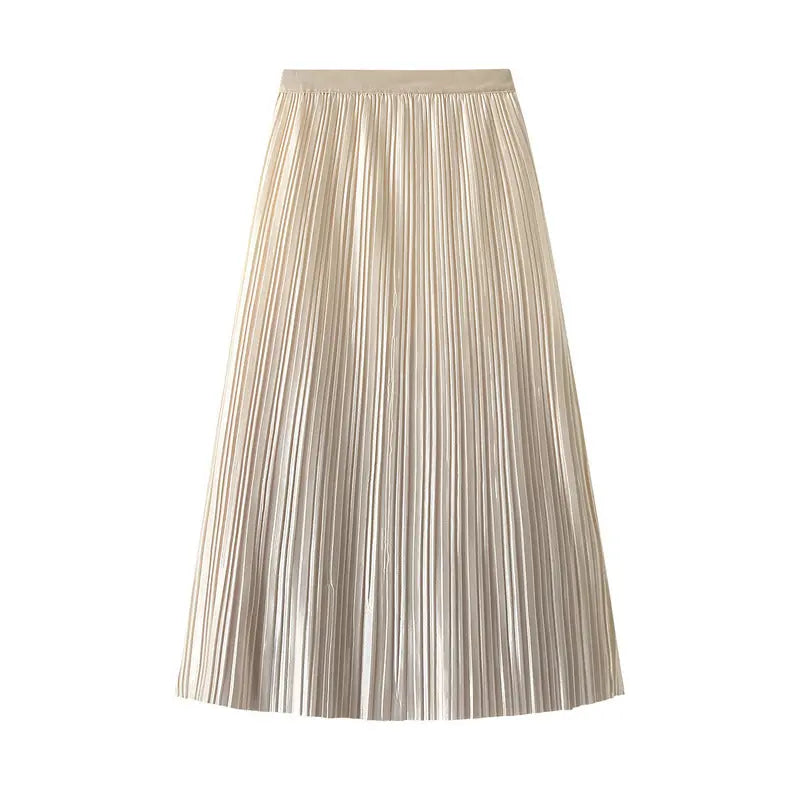 Women Elegant Graceful Gradient Color Pleated Skirt - Venus Trendy Fashion Online