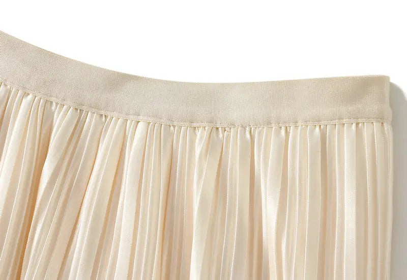 Women Elegant Graceful Gradient Color Pleated Skirt - Venus Trendy Fashion Online