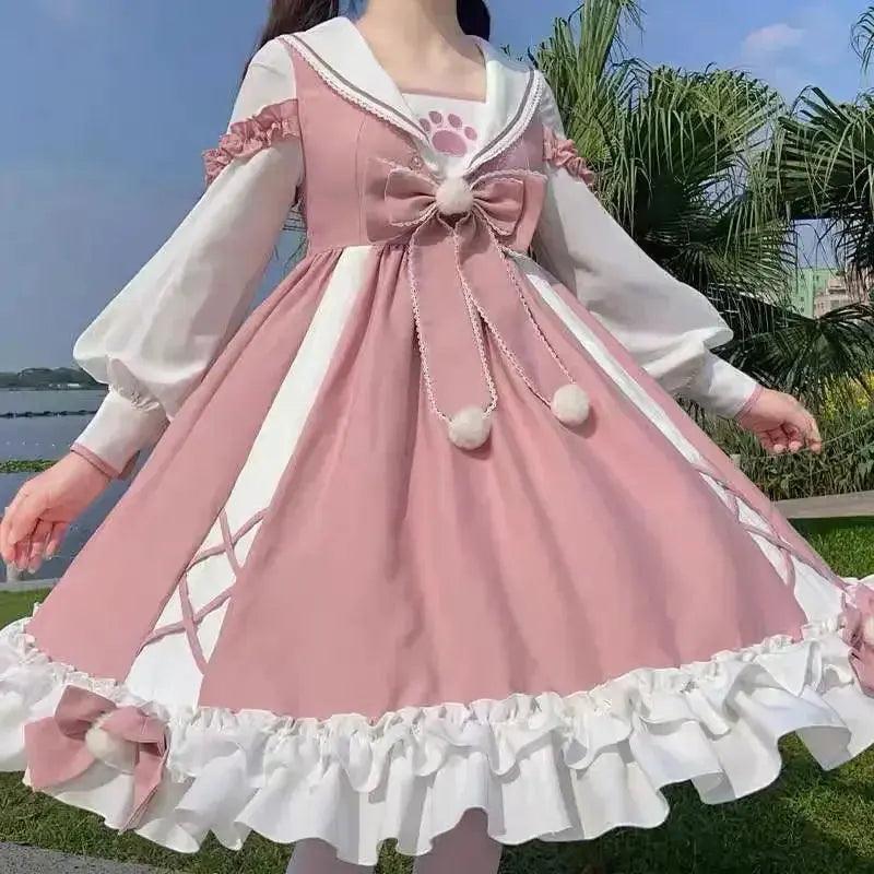 Women Long Sleeve Ball Gown A-Line Princess Dresses - Venus Trendy Fashion Online