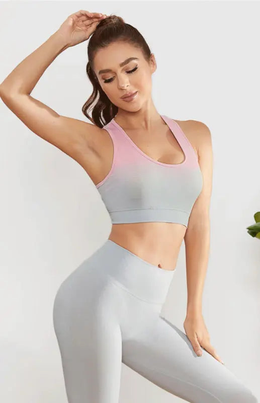 Women's Seamless Breathable Moisture Wicking Bra Yoga Set - Venus Trendy Fashion Online