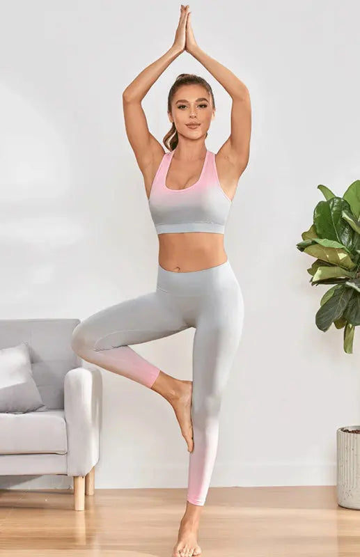 Women's Seamless Breathable Moisture Wicking Bra Yoga Set - Venus Trendy Fashion Online