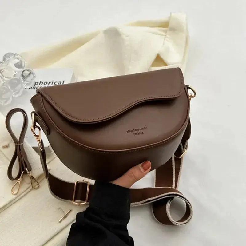 Women's Small Leather Saddle Armpit Bags - Venus Trendy Fashion Online