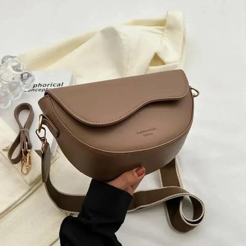 Women's Small Leather Saddle Armpit Bags - Venus Trendy Fashion Online