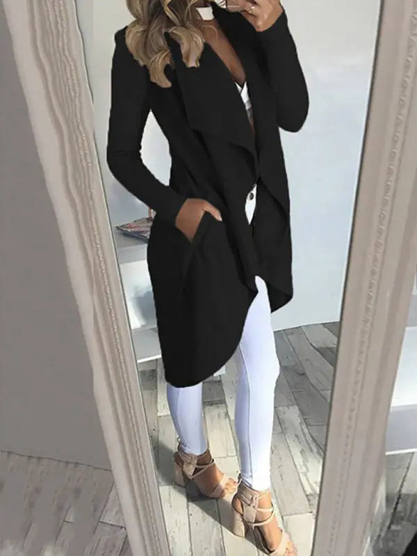 Women's Solid Color Open Front Cardigan - Venus Trendy Fashion Online