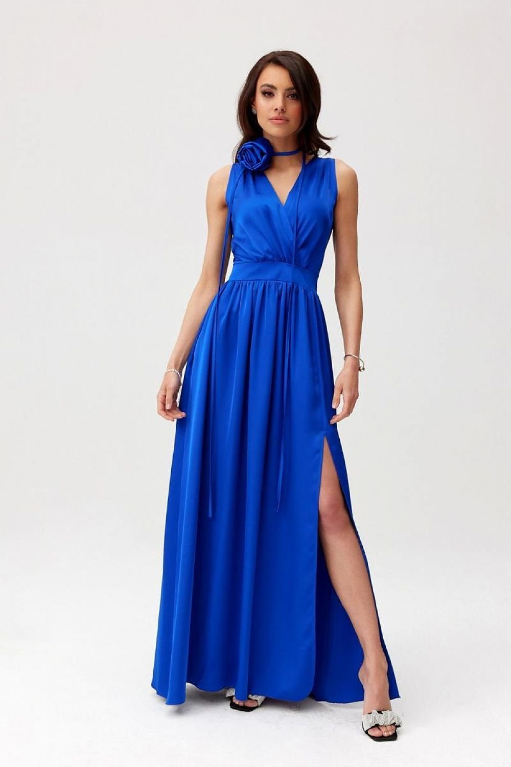 Elegance Classic Satin Maxi Cocktail dress - Venus Trendy Fashion Online