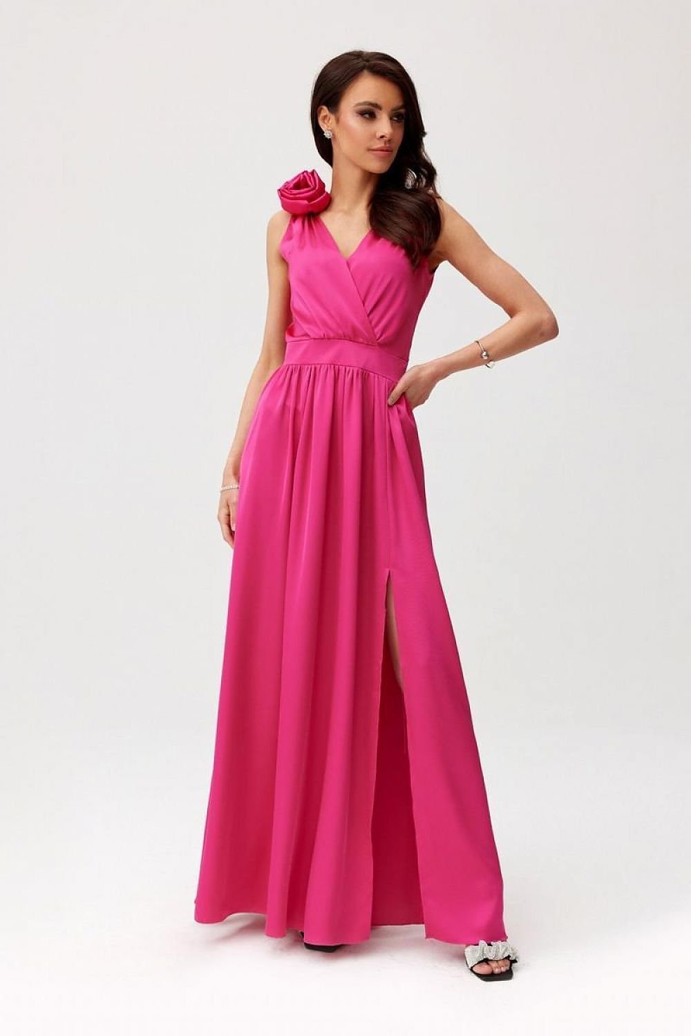 Elegance Classic Satin Maxi Cocktail dress - Venus Trendy Fashion Online