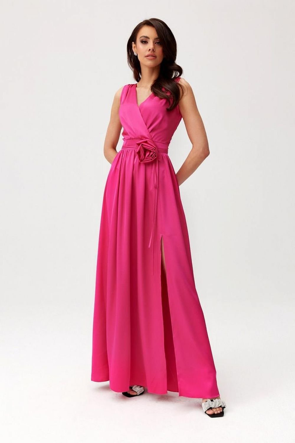 Elegance Classic Satin Maxi Cocktail dress - Venus Trendy Fashion Online