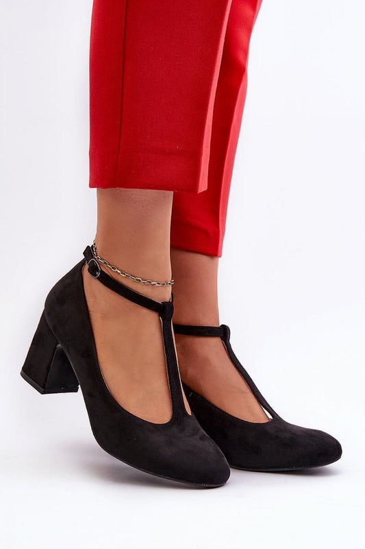 Eco-Friendly Leather Block heel pumps - Venus Trendy Fashion Online