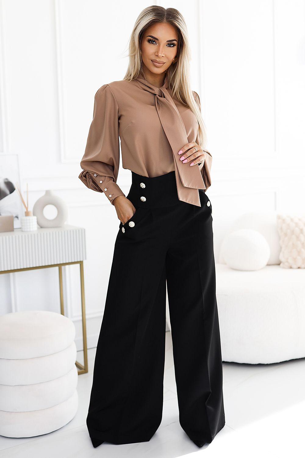 Elegant Wide-Leg High Waist Trousers