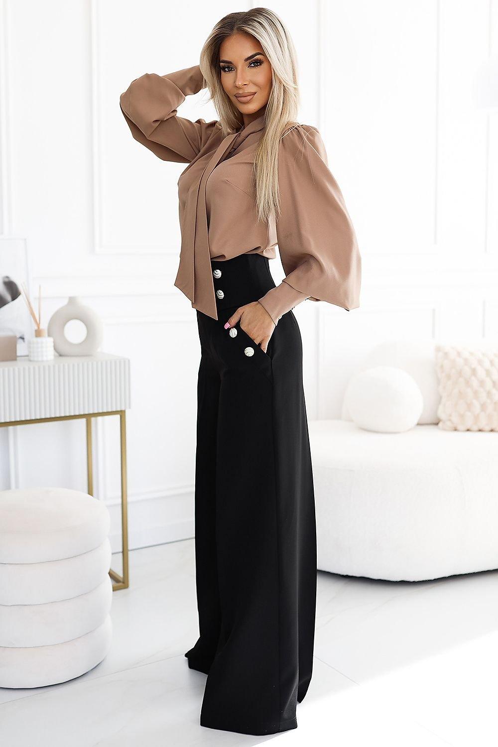 Elegant Wide-Leg High Waist Trousers