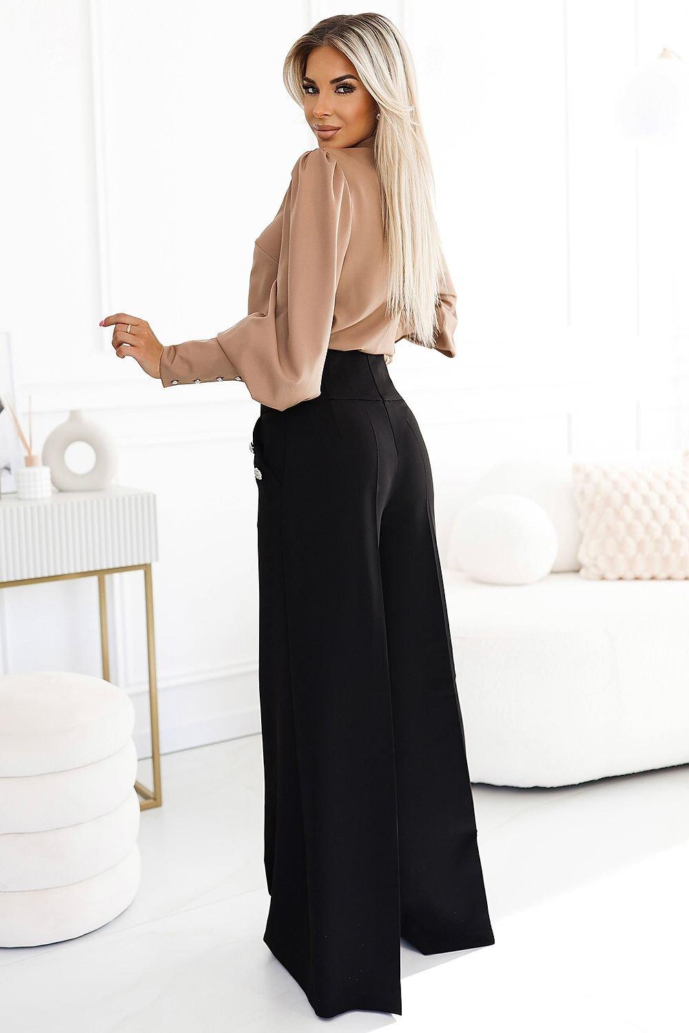 Elegant Wide-Leg High Waist Trousers