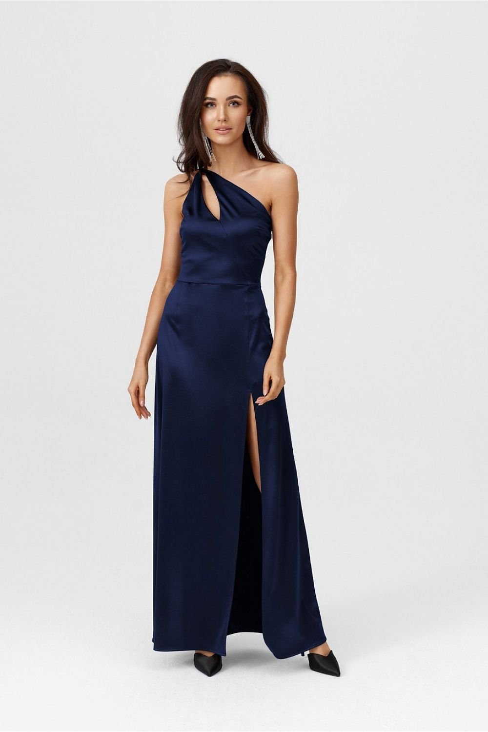 Trendy Satin Maxi Long dress