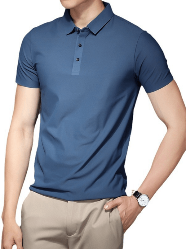 Men's high elastic short-sleeved quick-drying polo shirt - Venus Trendy Fashion Online