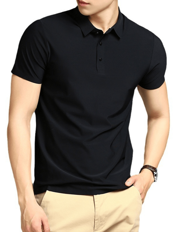 Men's high elastic short-sleeved quick-drying polo shirt - Venus Trendy Fashion Online