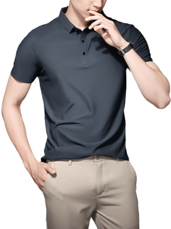 Men's high elastic short-sleeved quick-drying polo shirt - Venus Trendy Fashion Online