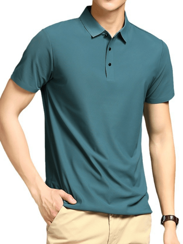 Men's high elastic short-sleeved quick-drying polo shirt - Venus Trendy Fashion Online