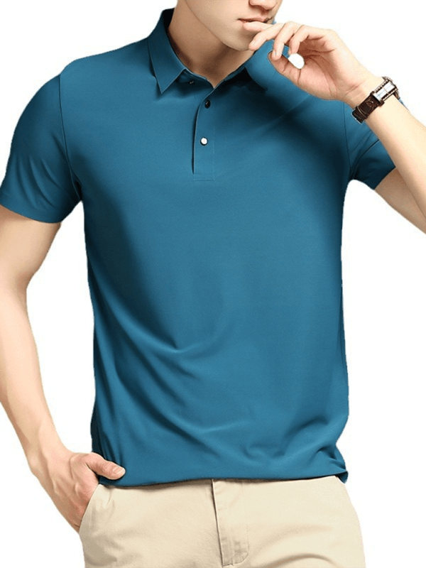 Men's high elastic short-sleeved quick-drying polo shirt - Venus Trendy Fashion Online