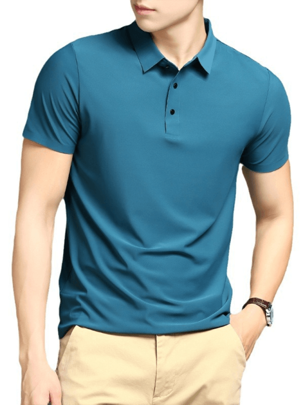 Men's high elastic short-sleeved quick-drying polo shirt - Venus Trendy Fashion Online