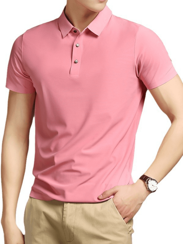 Men's high elastic short-sleeved quick-drying polo shirt - Venus Trendy Fashion Online