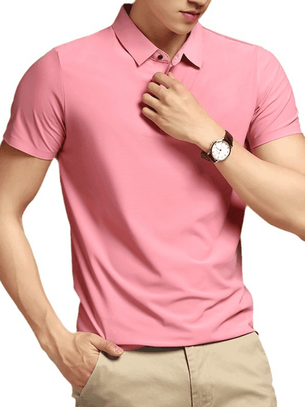 Men's high elastic short-sleeved quick-drying polo shirt - Venus Trendy Fashion Online