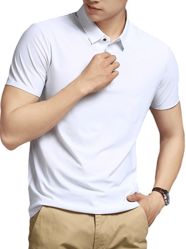 Men's high elastic short-sleeved quick-drying polo shirt - Venus Trendy Fashion Online