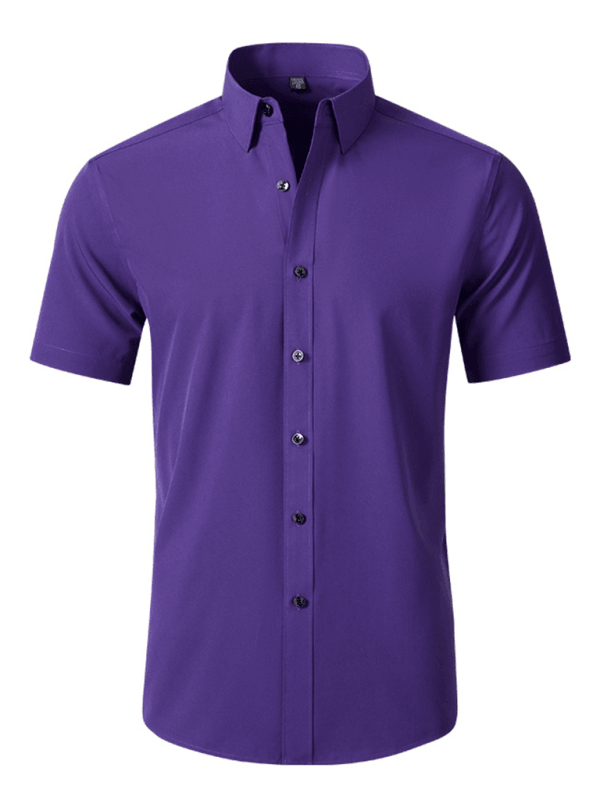 Men's non-iron wrinkle-resistant short-sleeved shirt - Venus Trendy Fashion Online