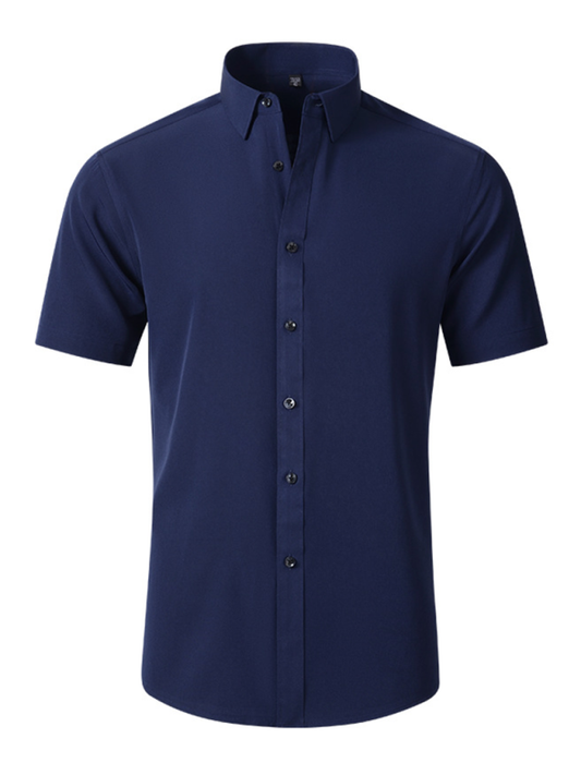 Men's non-iron wrinkle-resistant short-sleeved shirt - Venus Trendy Fashion Online