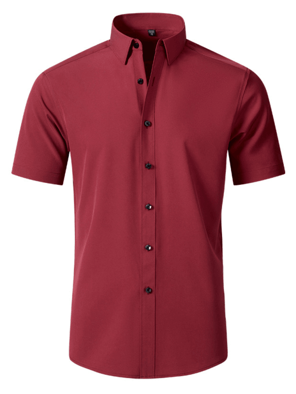 Men's non-iron wrinkle-resistant short-sleeved shirt - Venus Trendy Fashion Online