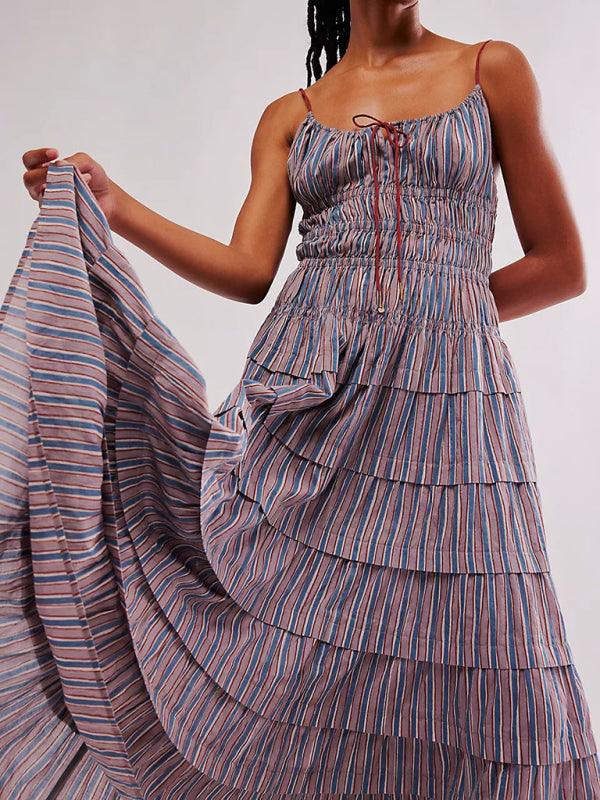 Fashionable casual strappy long dress - Venus Trendy Fashion Online