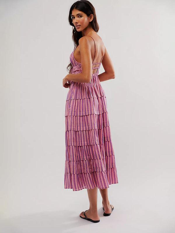 Fashionable casual strappy long dress - Venus Trendy Fashion Online