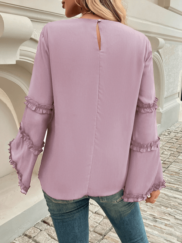 Women's loose flared long-sleeved top - Venus Trendy Fashion Online