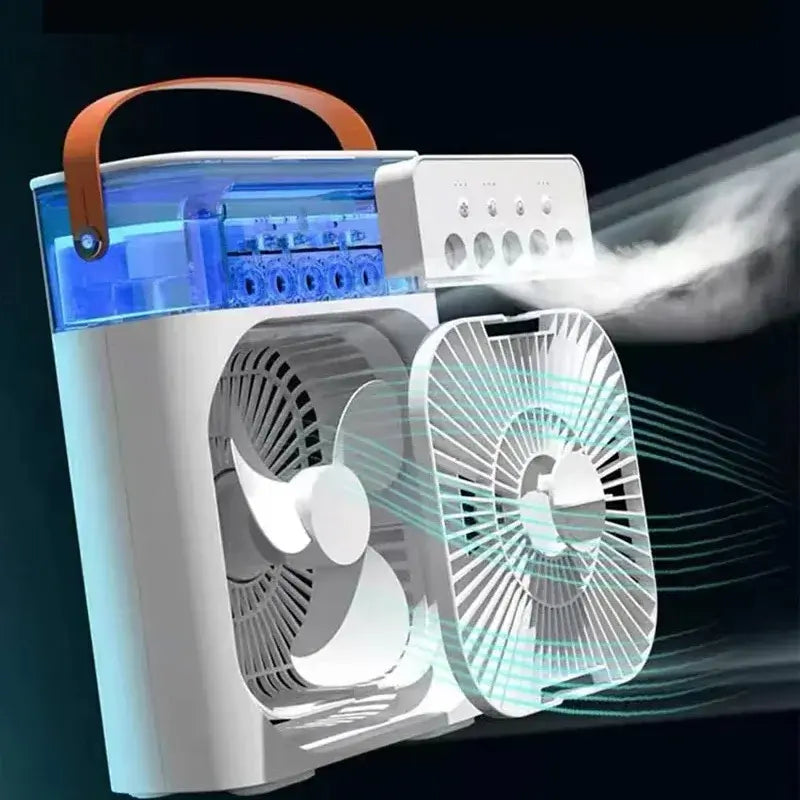 Portable 3-in-1 USB Electric Fan with LED Night Light and Water Mist Humidifier - Venus Trendy Fashion Online