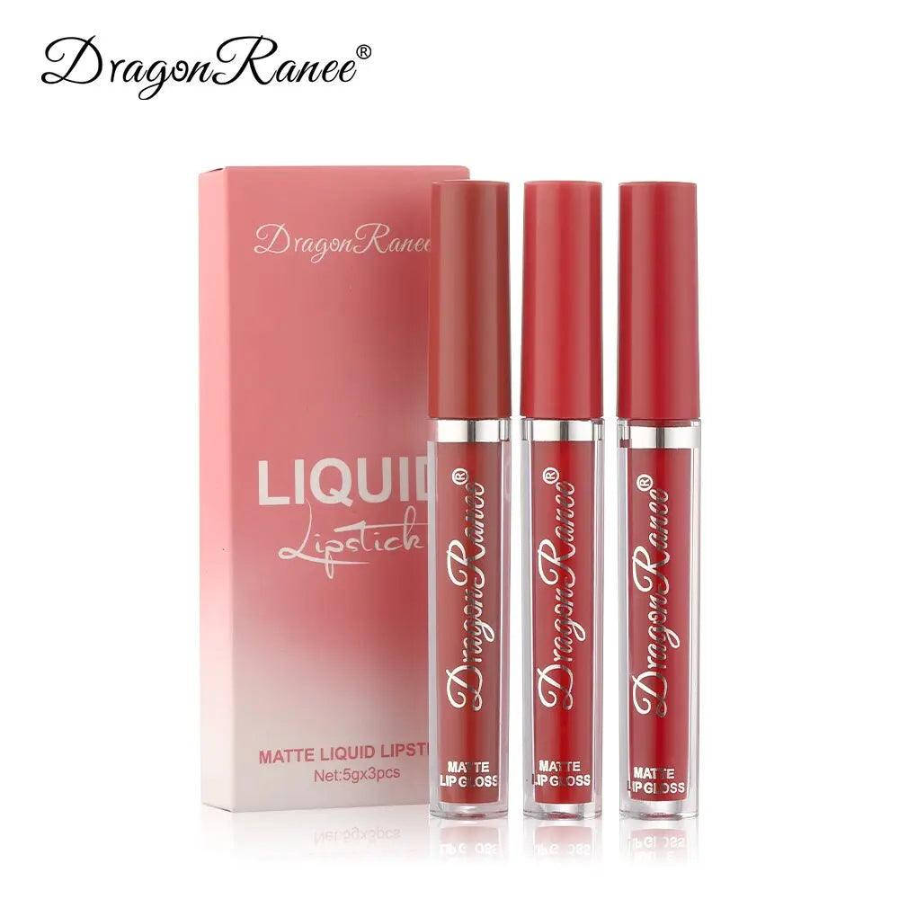 3pc/set Waterproof Matte Velvet Lip Gloss - Venus Trendy Fashion Online