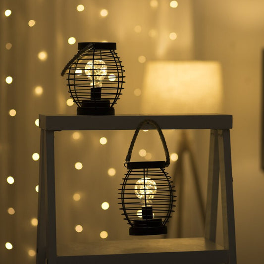 LED Iron Lantern Table Lamp - Venus Trendy Fashion Online