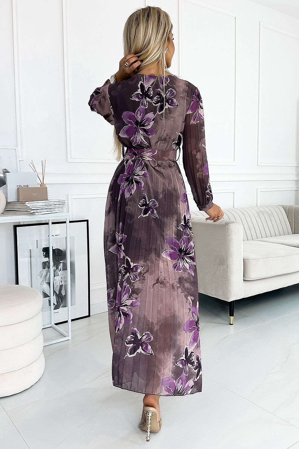 Pleated Long Cocktail dress - Venus Trendy Fashion Online