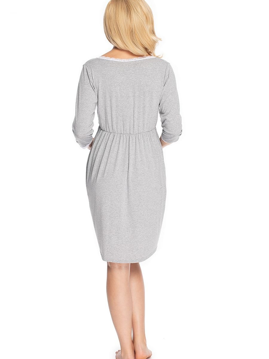Pregnancy Nightgown with Envelope Neckline Nightshirt - Venus Trendy Fashion Online