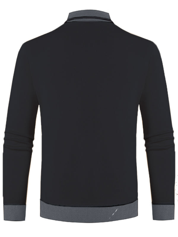 Men's new half turtleneck plus velvet slim long-sleeved sweater - Venus Trendy Fashion Online