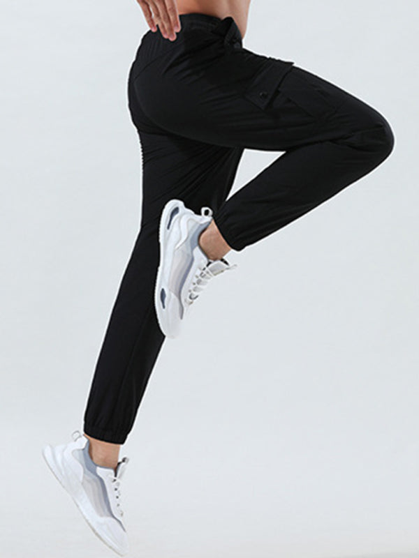 Men's quick-drying elastic casual fitness training zipper trousers - Venus Trendy Fashion Online