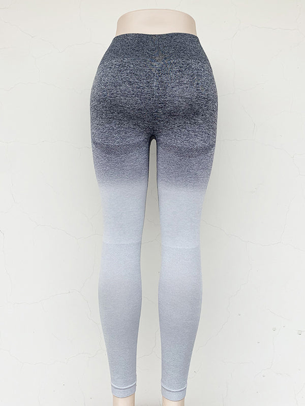 New elastic high waist seamless gradient pants sports slimming tight yoga pants - Venus Trendy Fashion Online
