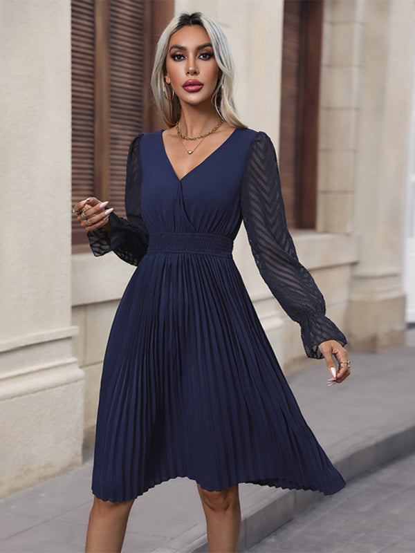 New fashion women's solid color dress