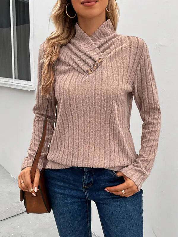 New women's long sleeve turtleneck sweater - Venus Trendy Fashion Online