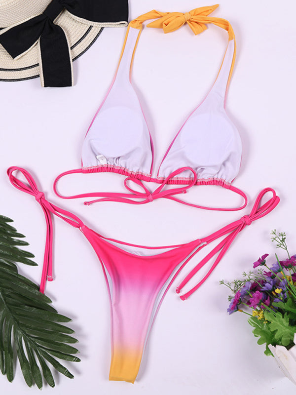 Ladies new backless sexy gradient bikini - Venus Trendy Fashion Online