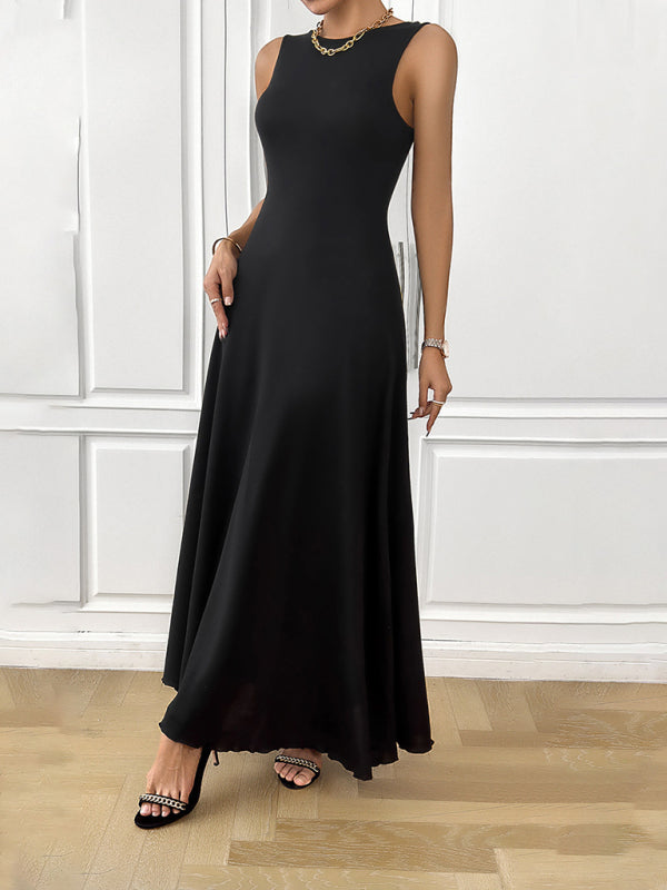 New women's temperament solid color suspender dress - Venus Trendy Fashion Online