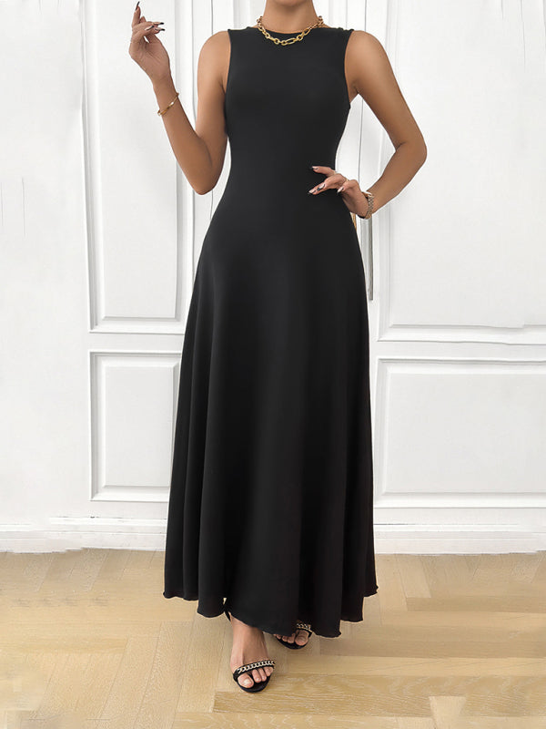 New women's temperament solid color suspender dress - Venus Trendy Fashion Online