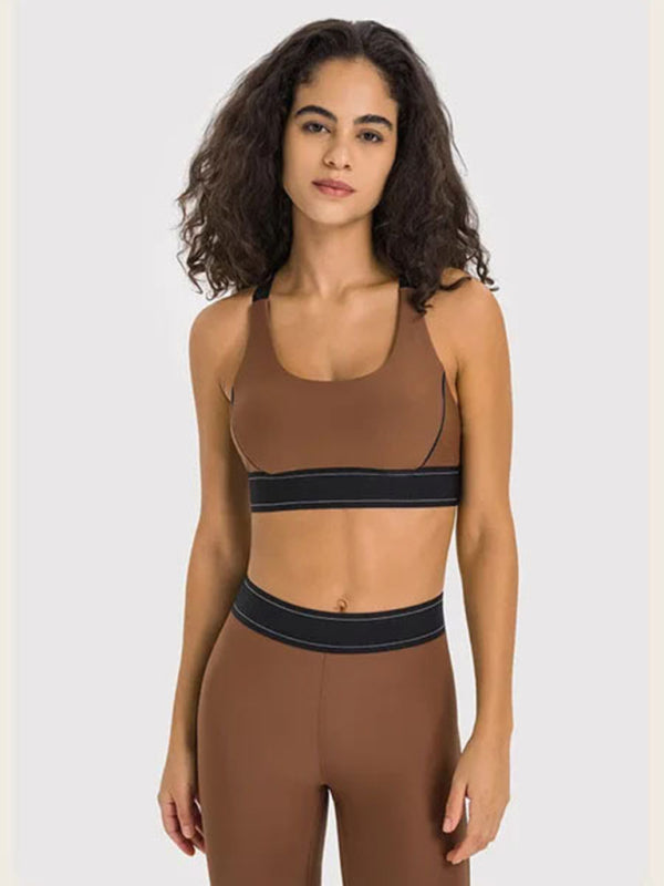 New adjustable shoulder strap sports bra fitness shockproof comprehensive training sports suit - Venus Trendy Fashion Online